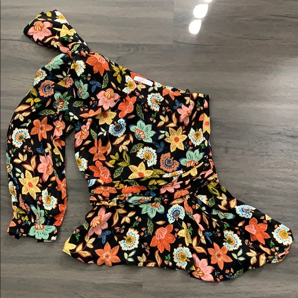 Karlie Multi Floral One Shoulder Top - Small - Picture 4 of 4